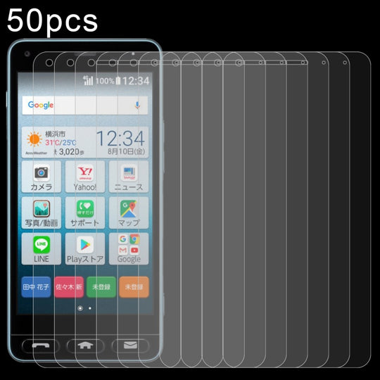 For Kyocera Kantan Sumaho3 A205KC 50pcs 0.26mm 9H 2.5D Tempered Glass Film