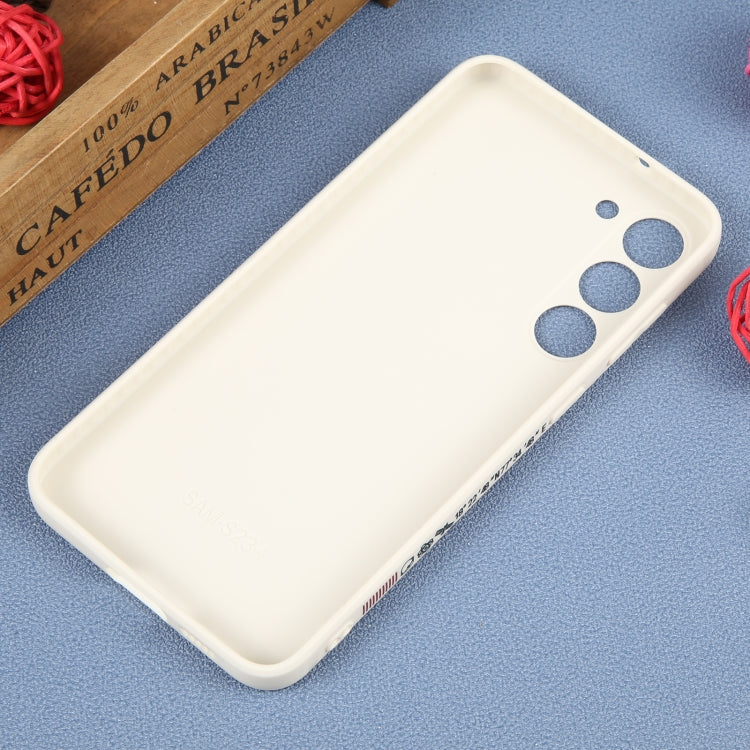 For Samsung Galaxy S20 Astronaut Pattern Silicone Straight Edge Phone Case(Flying Astronaut-White) by buy2fix