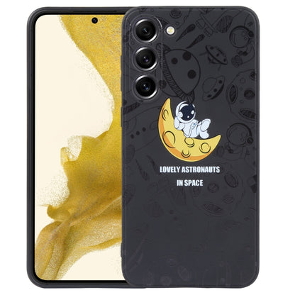 For Samsung Galaxy S20 FE Astronaut Pattern Silicone Straight Edge Phone Case(Lovely Astronaut-Black) by buy2fix