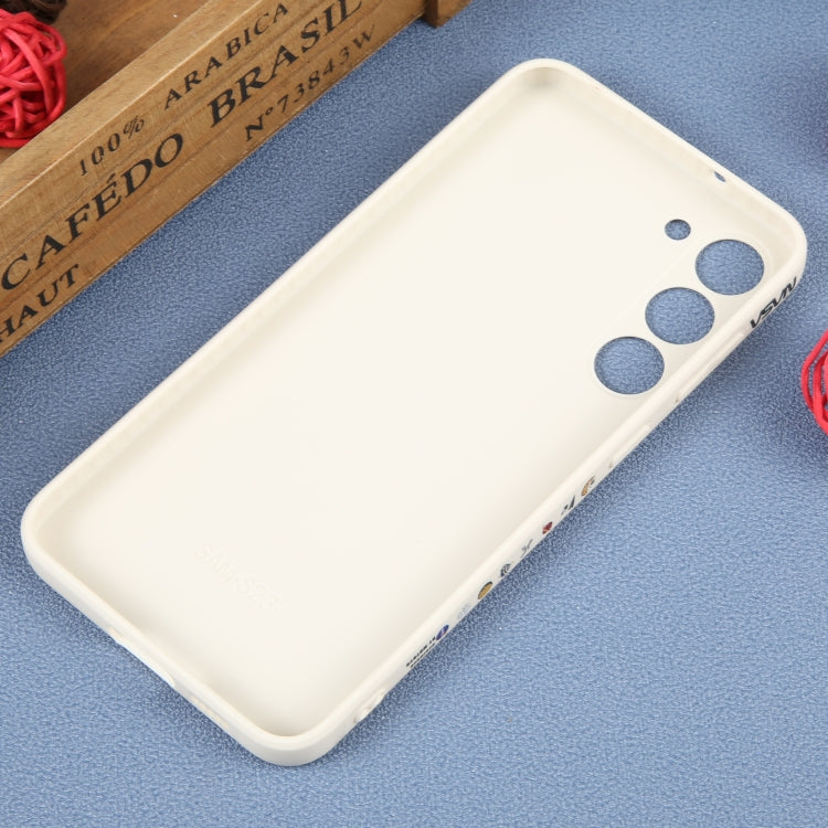 For Samsung Galaxy S10 Astronaut Pattern Silicone Straight Edge Phone Case(Lovely Astronaut-White) by buy2fix