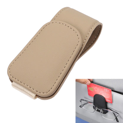 Car Sun Visor Glasses Holder Multifunctional Card Clip Storage Rack(Creamy Yellow) by buy2fix