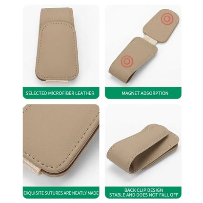 Car Sun Visor Glasses Holder Multifunctional Card Clip Storage Rack(Grey) by buy2fix