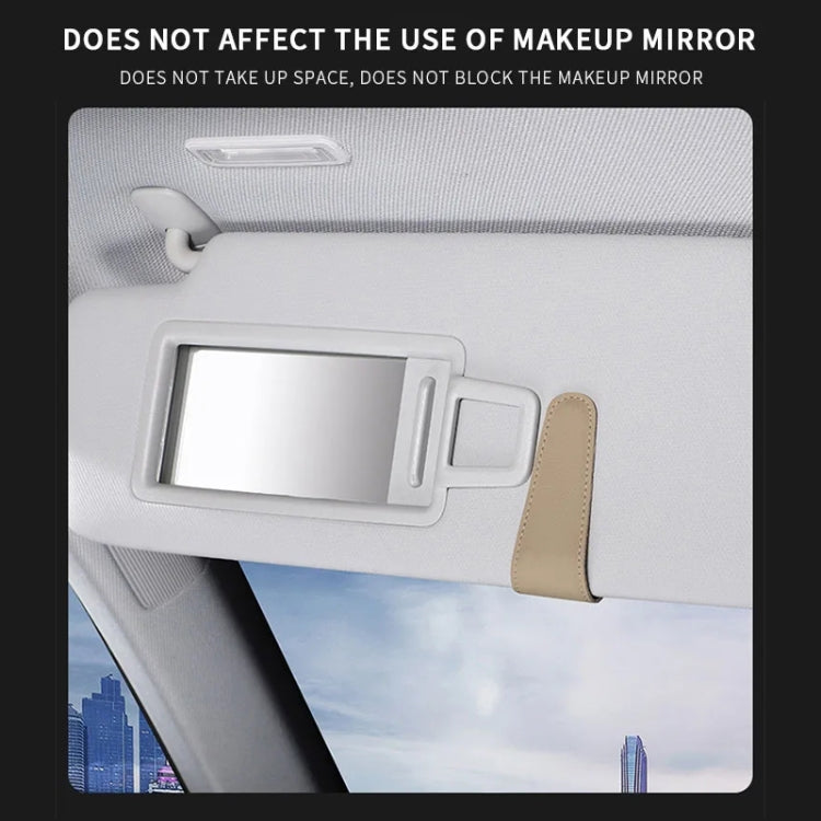 Car Sun Visor Glasses Holder Multifunctional Card Clip Storage Rack(Grey) by buy2fix