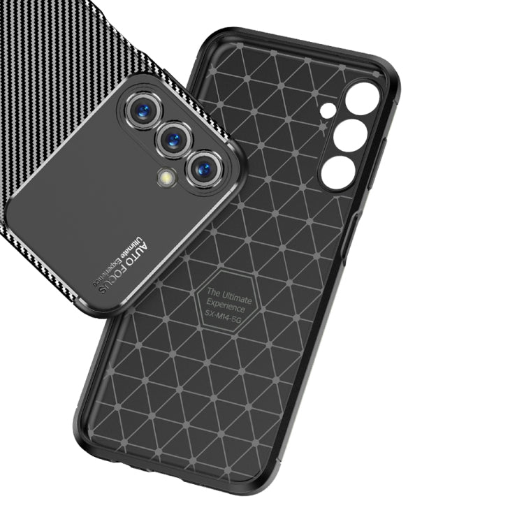 For Samsung Galaxy M54 Carbon Fiber Texture Shockproof TPU Phone Case(Black) by buy2fix