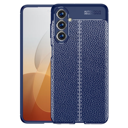 For Samsung Galaxy M54 Litchi Texture Shockproof TPU Phone Case(Blue) by buy2fix