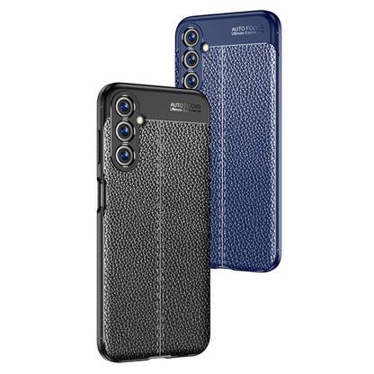 For Samsung Galaxy M54 Litchi Texture Shockproof TPU Phone Case(Blue) by buy2fix