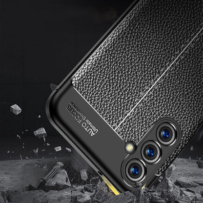 For Samsung Galaxy M54 Litchi Texture Shockproof TPU Phone Case(Blue) by buy2fix