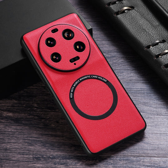 For Xiaomi 13 Ultra Cloth Texture PU MagSafe Magnetic Phone Case(Red)