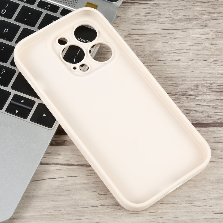For iPhone 12 Pro Max Milk Tea Astronaut Pattern Liquid Silicone Phone Case(Ivory White) by buy2fix