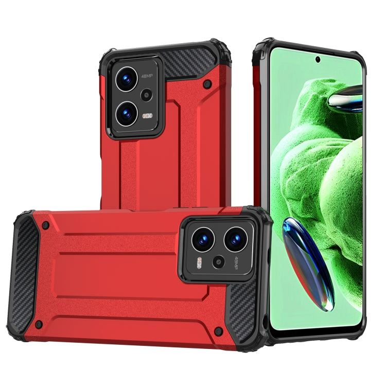 For Xiaomi Redmi Note 12 5G / Poco X5 5G Magic Armor TPU + PC Combination Phone Case(Red) by buy2fix