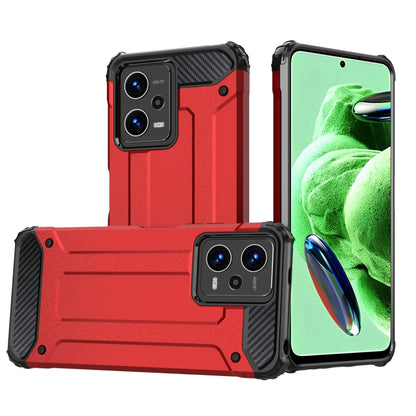 For Xiaomi Redmi Note 12 5G / Poco X5 5G Magic Armor TPU + PC Combination Phone Case(Red) by buy2fix