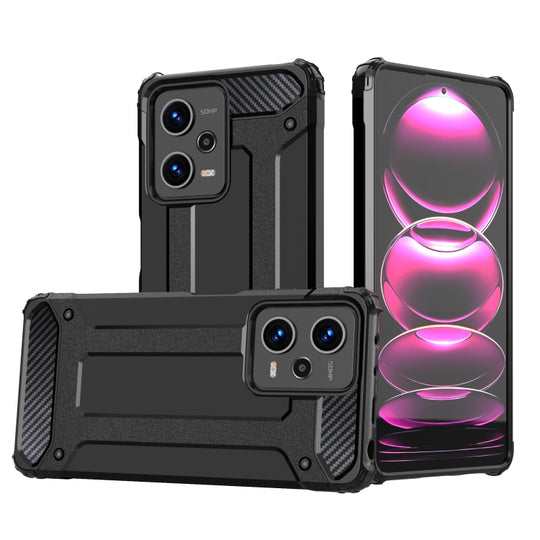 Pour Xiaomi Redmi Note 12 Pro 5G Speed ​​Magic Armor TPU + PC Combinaison de téléphone (Noir)