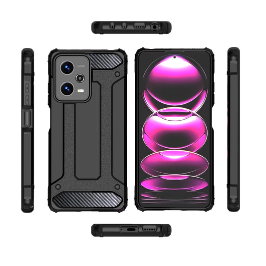 For Xiaomi Redmi Note 12 Pro 5G Speed Magic Armor TPU + PC Combination Phone Case(Black) by buy2fix