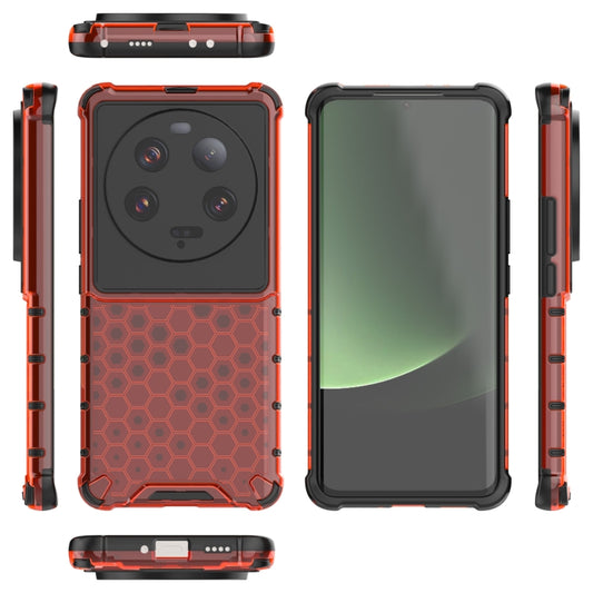 For Xiaomi 13 Ultra Shockproof Honeycomb PC + TPU Phone Case(Red) - Xiaomi Cases by buy2fix | Online Shopping UK | buy2fix