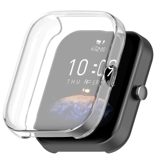 For Amazfit Bip 3 / Bip 3 Pro Universal Full Coverage TPU Electroplating Watch Protective Case(Transparent) - Watch Cases by buy2fix | Online Shopping UK | buy2fix