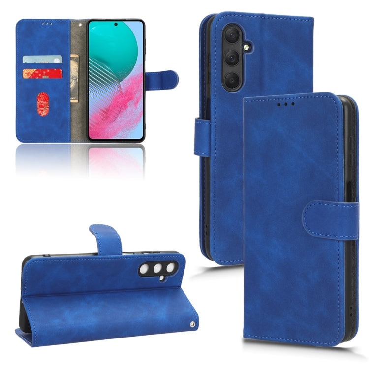 For Samsung Galaxy M54 5G Skin Feel Magnetic Flip Leather Phone Case(Blue) by buy2fix