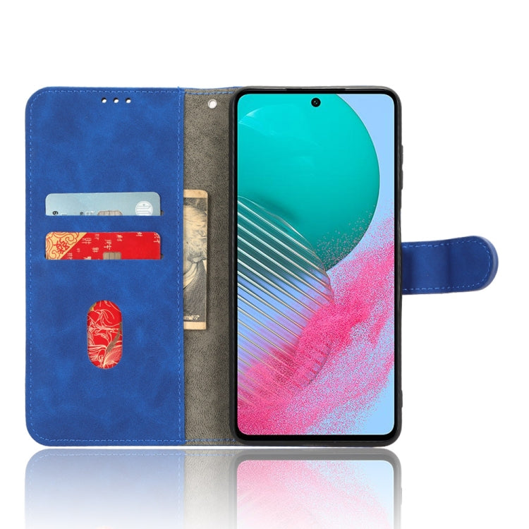For Samsung Galaxy M54 5G Skin Feel Magnetic Flip Leather Phone Case(Blue) by buy2fix