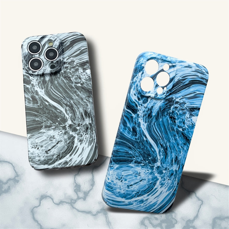 For iPhone 12 Pro Max Marble Pattern Phone Case(Purple White) by buy2fix