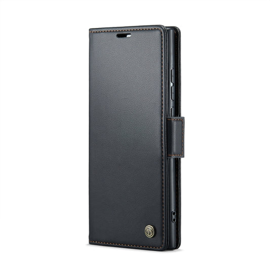 For Samsung Galaxy Note20 Ultra CaseMe 023 Butterfly Buckle Litchi Texture RFID Anti-theft Leather Phone Case(Black) - Galaxy Note20 Ultra Cases by CaseMe | Online Shopping UK | buy2fix