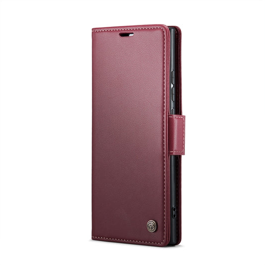 For Samsung Galaxy Note20 Ultra CaseMe 023 Butterfly Buckle Litchi Texture RFID Anti-theft Leather Phone Case(Wine Red) - Galaxy Note20 Ultra Cases by CaseMe | Online Shopping UK | buy2fix