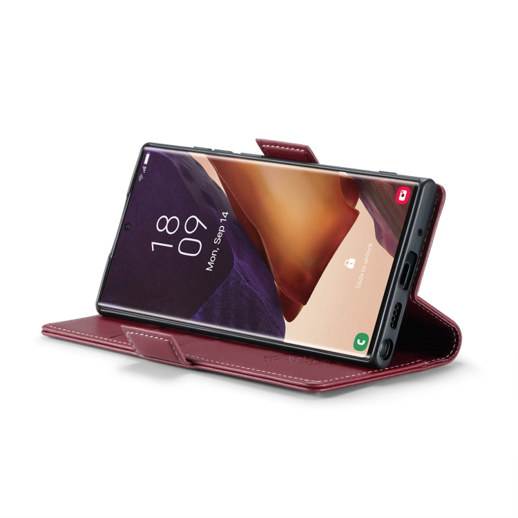 For Samsung Galaxy Note20 Ultra CaseMe 023 Butterfly Buckle Litchi Texture RFID Anti-theft Leather Phone Case(Wine Red) - Galaxy Note20 Ultra Cases by CaseMe | Online Shopping UK | buy2fix