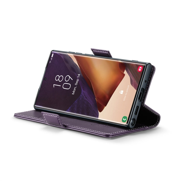 For Samsung Galaxy Note20 Ultra CaseMe 023 Butterfly Buckle Litchi Texture RFID Anti-theft Leather Phone Case(Pearly Purple) - Galaxy Note20 Ultra Cases by CaseMe | Online Shopping UK | buy2fix