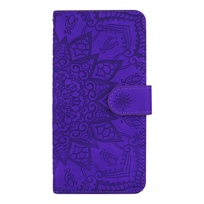 For Xiaomi Redmi Note 9 Pro Max Embossed Sunflower Pattern Horizontal Flip PU Leather Case with Holder & Card Slots & Wallet & Lanyard(Purple) - Huawei Cases by buy2fix | Online Shopping UK | buy2fix