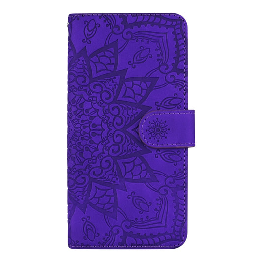 For Xiaomi Redmi Note 9 Pro Max Embossed Sunflower Pattern Horizontal Flip PU Leather Case with Holder & Card Slots & Wallet & Lanyard(Purple) - Huawei Cases by buy2fix | Online Shopping UK | buy2fix