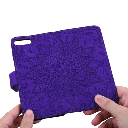 For Xiaomi Redmi Note 9 Pro Max Embossed Sunflower Pattern Horizontal Flip PU Leather Case with Holder & Card Slots & Wallet & Lanyard(Purple) - Huawei Cases by buy2fix | Online Shopping UK | buy2fix
