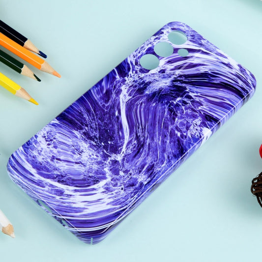 For Samsung Galaxy A14 Marble Pattern Phone Case(Purple White) by buy2fix