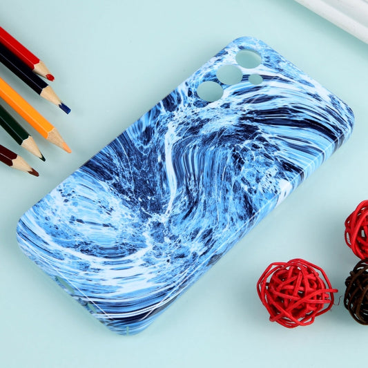 For Samsung Galaxy A54 Marble Pattern Phone Case(Navy Blue White) by buy2fix