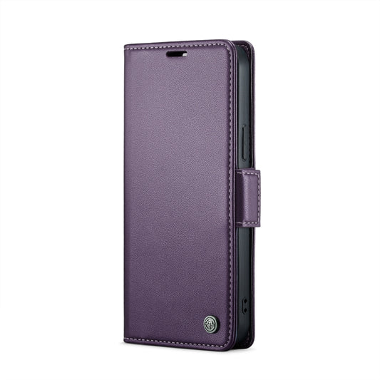 For iPhone 12 Pro Max CaseMe 023 Butterfly Buckle Litchi Texture RFID Anti-theft Leather Phone Case(Pearly Purple) - iPhone 12 Pro Max Cases by CaseMe | Online Shopping UK | buy2fix