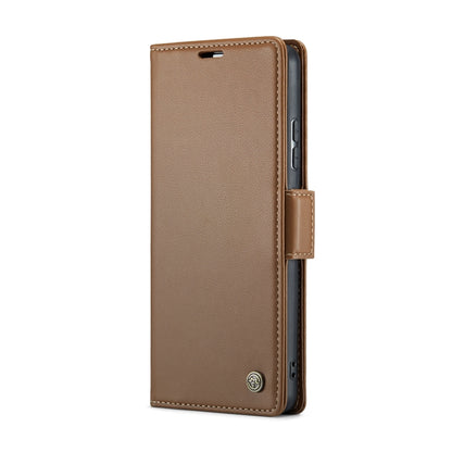 For Xiaomi 13 CaseMe 023 Butterfly Buckle Litchi Texture RFID Anti-theft Leather Phone Case(Brown) - Xiaomi Cases by CaseMe | Online Shopping UK | buy2fix