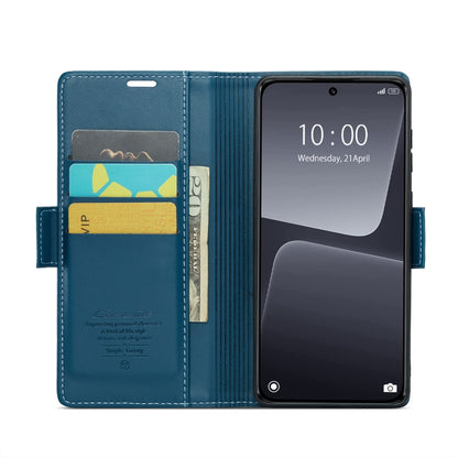 For Xiaomi 13 CaseMe 023 Butterfly Buckle Litchi Texture RFID Anti-theft Leather Phone Case(Blue) - Xiaomi Cases by CaseMe | Online Shopping UK | buy2fix