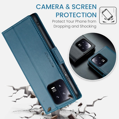 For Xiaomi 13 CaseMe 023 Butterfly Buckle Litchi Texture RFID Anti-theft Leather Phone Case(Blue) - Xiaomi Cases by CaseMe | Online Shopping UK | buy2fix