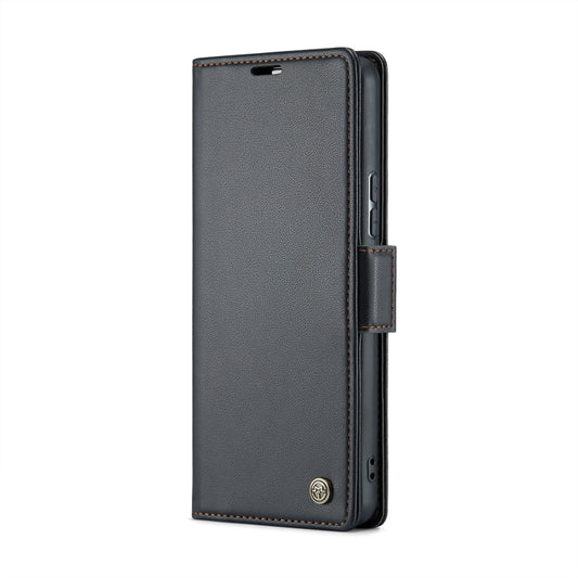 For Xiaomi 13 Lite CaseMe 023 Butterfly Buckle Litchi Texture RFID Anti-theft Leather Phone Case(Black) - Xiaomi Cases by CaseMe | Online Shopping UK | buy2fix