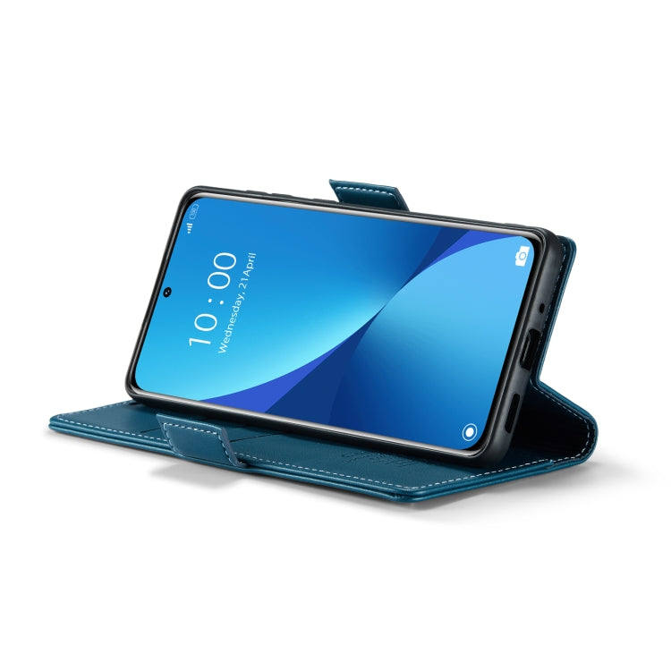For Xiaomi 12 / 12X / 12S CaseMe 023 Butterfly Buckle Litchi Texture RFID Anti-theft Leather Phone Case(Blue) - Xiaomi Cases by CaseMe | Online Shopping UK | buy2fix