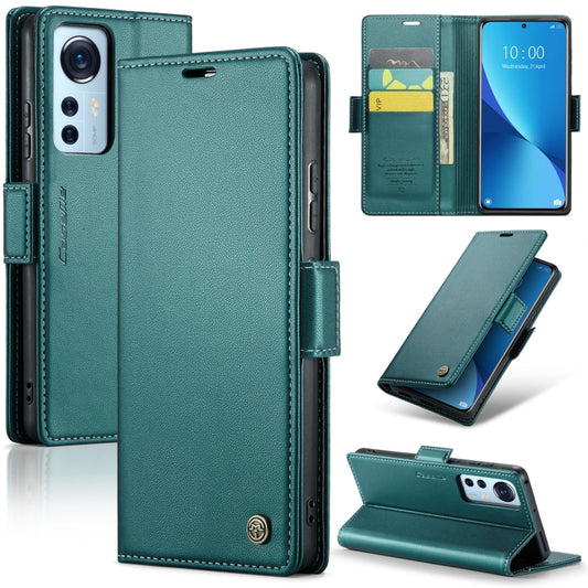For Xiaomi 12 / 12X / 12S CaseMe 023 Butterfly Buckle Litchi Texture RFID Anti-theft Leather Phone Case(Pearly Blue) - Xiaomi Cases by CaseMe | Online Shopping UK | buy2fix