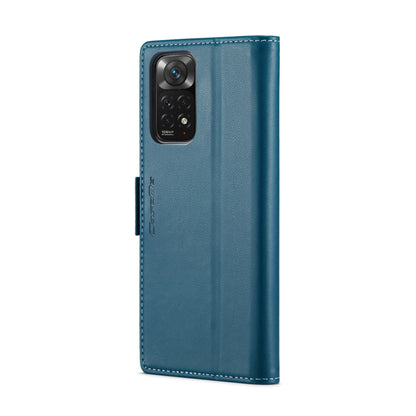 For Xiaomi Redmi Note 11 4G Global CaseMe 023 Butterfly Buckle Litchi Texture RFID Anti-theft Leather Phone Case(Blue) - Xiaomi Cases by CaseMe | Online Shopping UK | buy2fix