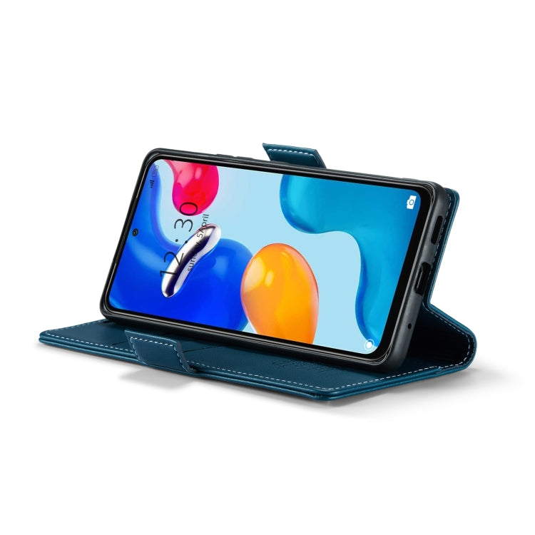 For Xiaomi Redmi Note 11 4G Global CaseMe 023 Butterfly Buckle Litchi Texture RFID Anti-theft Leather Phone Case(Blue) - Xiaomi Cases by CaseMe | Online Shopping UK | buy2fix