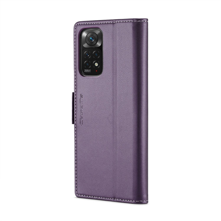 For Xiaomi Redmi Note 11 4G Global CaseMe 023 Butterfly Buckle Litchi Texture RFID Anti-theft Leather Phone Case(Pearly Purple) - Xiaomi Cases by CaseMe | Online Shopping UK | buy2fix
