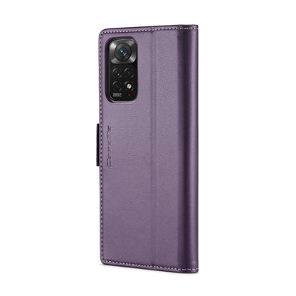 For Xiaomi Redmi Note 11 4G Global CaseMe 023 Butterfly Buckle Litchi Texture RFID Anti-theft Leather Phone Case(Pearly Purple) - Xiaomi Cases by CaseMe | Online Shopping UK | buy2fix