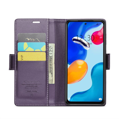 For Xiaomi Redmi Note 11 4G Global CaseMe 023 Butterfly Buckle Litchi Texture RFID Anti-theft Leather Phone Case(Pearly Purple) - Xiaomi Cases by CaseMe | Online Shopping UK | buy2fix