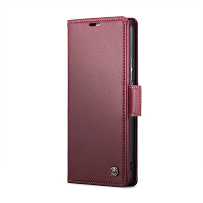 For Xiaomi Redmi Note 11 Pro 5G Global CaseMe 023 Butterfly Buckle Litchi Texture RFID Anti-theft Leather Phone Case(Wine Red) - Xiaomi Cases by CaseMe | Online Shopping UK | buy2fix