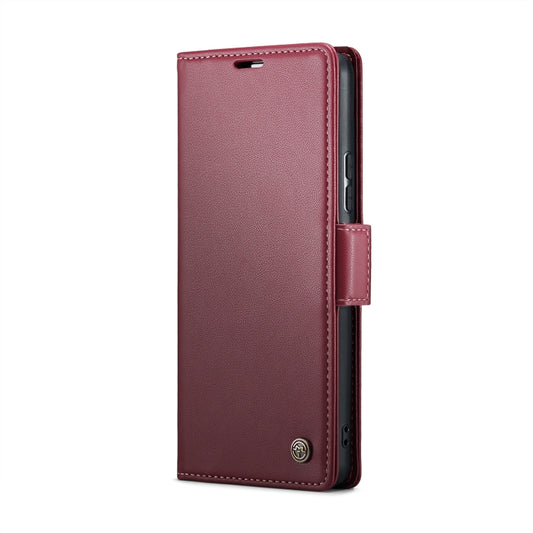 For Xiaomi Redmi Note 11 Pro 5G Global CaseMe 023 Butterfly Buckle Litchi Texture RFID Anti-theft Leather Phone Case(Wine Red) - Xiaomi Cases by CaseMe | Online Shopping UK | buy2fix
