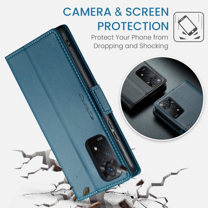 For Xiaomi Redmi Note 11 Pro 5G Global CaseMe 023 Butterfly Buckle Litchi Texture RFID Anti-theft Leather Phone Case(Blue) - Xiaomi Cases by CaseMe | Online Shopping UK | buy2fix