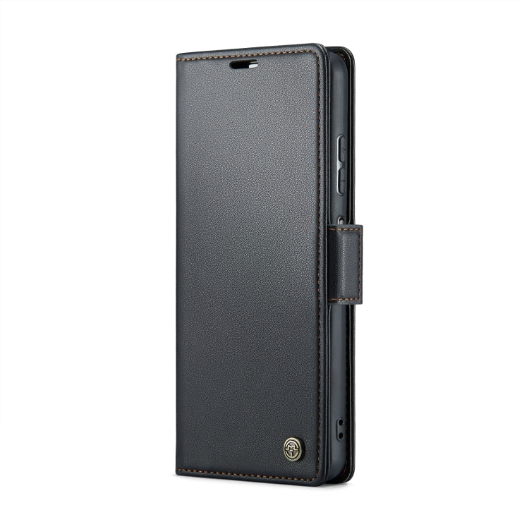For Xiaomi Poco X5 Pro 5G CaseMe 023 Butterfly Buckle Litchi Texture RFID Anti-theft Leather Phone Case(Black) - Xiaomi Cases by CaseMe | Online Shopping UK | buy2fix