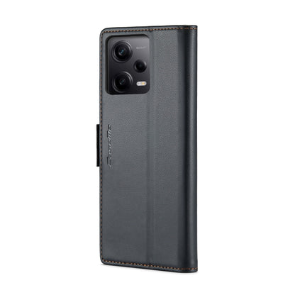 For Xiaomi Poco X5 Pro 5G CaseMe 023 Butterfly Buckle Litchi Texture RFID Anti-theft Leather Phone Case(Black) - Xiaomi Cases by CaseMe | Online Shopping UK | buy2fix