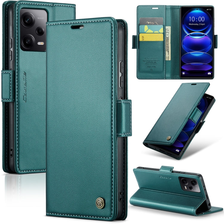 For Xiaomi Poco X5 Pro 5G CaseMe 023 Butterfly Buckle Litchi Texture RFID Anti-theft Leather Phone Case(Pearly Blue) - Xiaomi Cases by CaseMe | Online Shopping UK | buy2fix