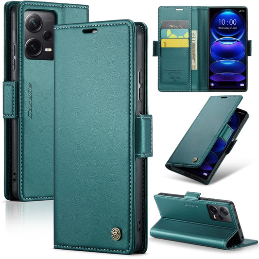 For Xiaomi Redmi Note 12 Pro+ 5G Global CaseMe 023 Butterfly Buckle Litchi Texture RFID Anti-theft Leather Phone Case(Pearly Blue) - Xiaomi Cases by CaseMe | Online Shopping UK | buy2fix